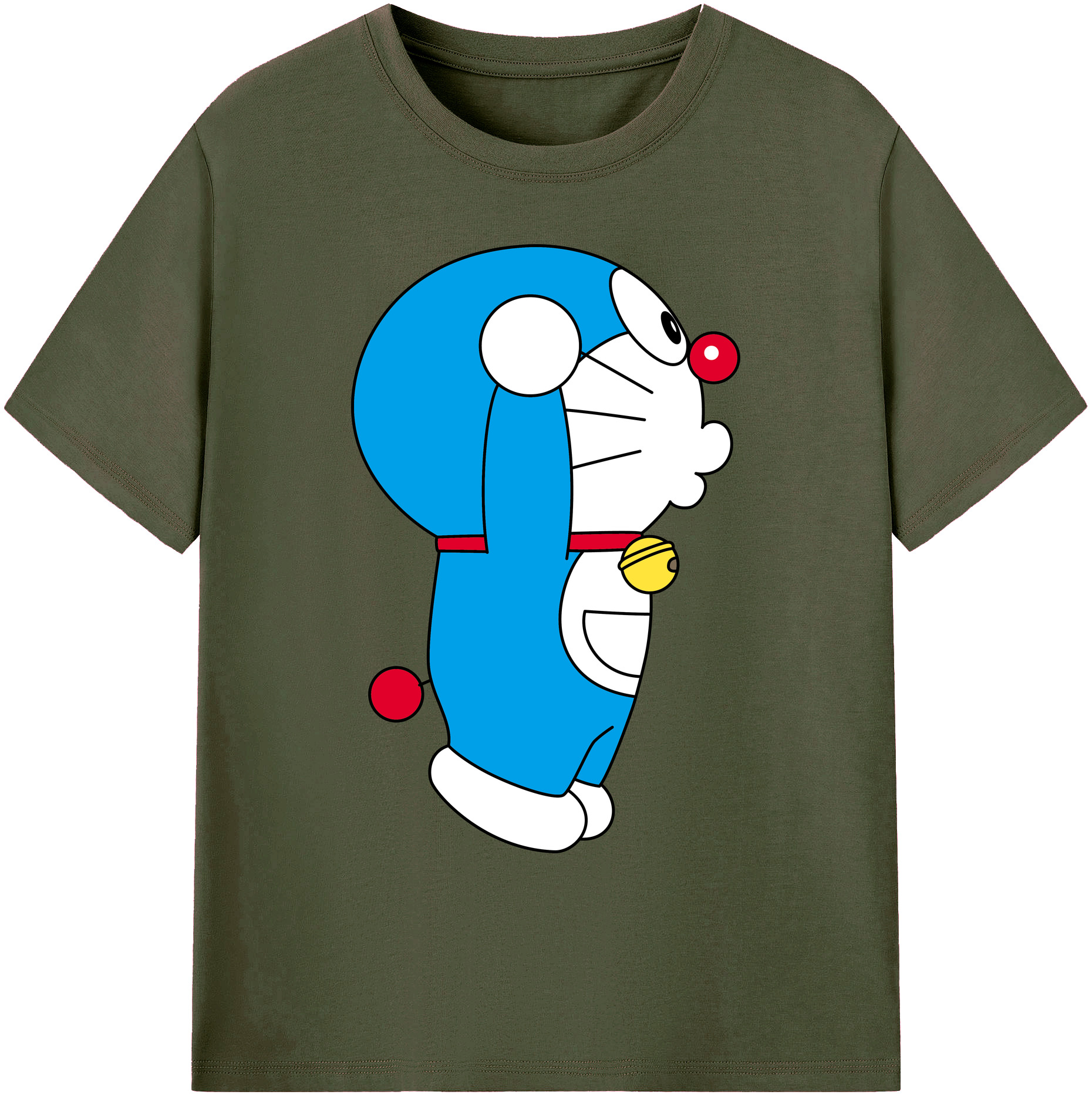 （画像用） ドラえもん Doraemon 綿100％ メンズ半袖Tシャツ｜肌触りやわらか＆通気性